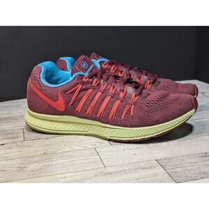 Nike Zoom Pegasus 32 Running Shoes Burgundy Blue Green 811339-663 Women's Sz 7
